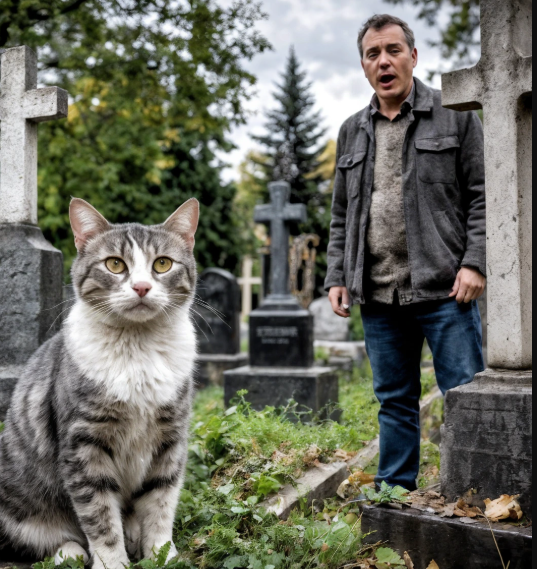 Un uomo ha perso il suo gatto adorato, ma poco dopo lo ha avvistato nel cimitero.