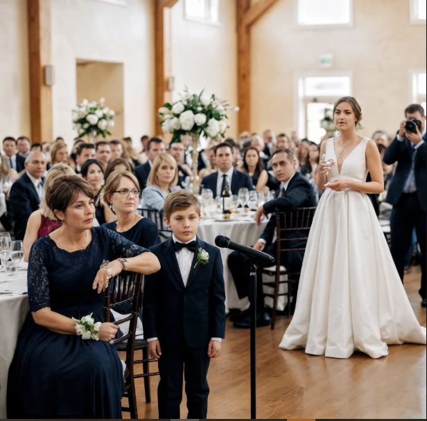 Al matrimonio di mio fratello, la sua futura moglie mi ha umiliata davanti a tutti gli invitati. Stavo per replicare, quando il mio bambino di nove anni si è avvicinato con calma al microfono. Le parole che ha pronunciato subito dopo hanno stravolto completamente la situazione.