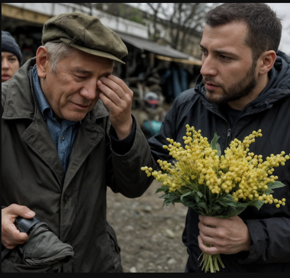 «Una venditrice senza scrupoli ha rifilato a un anziano un rametto di mimosa spezzato; non ho saputo voltarmi dall’altra parte e sono intervenuto per aiutarlo.»