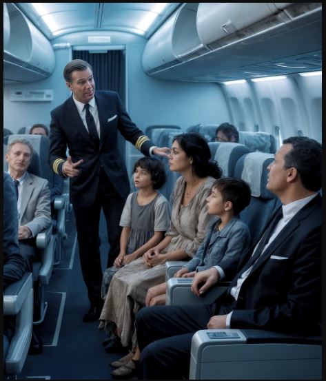 Un milionario schernisce una mamma con tre figli in business class… finché il comandante non prende la parola.