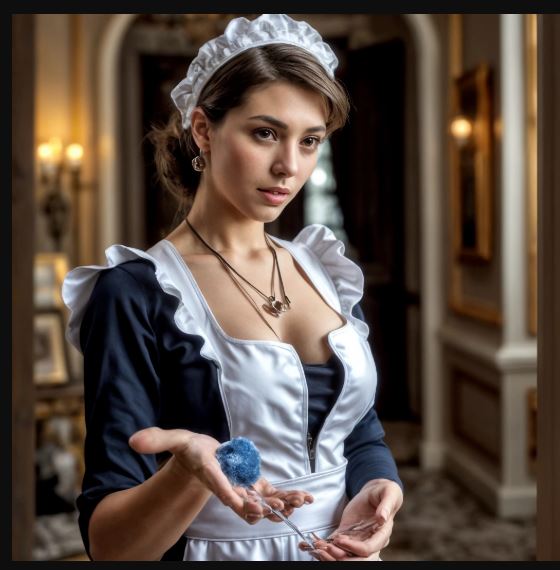 Nel salone di un palazzo sfarzoso, la donna delle pulizie trovò una foto ingiallita e un vecchio ciondolo: erano di sua nonna, scomparsa molti anni prima.