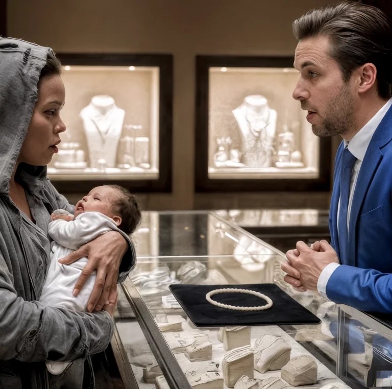 Impegna l’ultima collana di famiglia per poter comprare il latte, senza immaginare che il gioielliere dall’altra parte del bancone è in realtà suo padre.