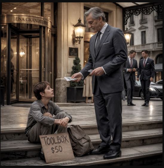 Il proprietario di un hotel a cinque stelle scorge un bambino che chiede l’elemosina proprio davanti all’ingresso… e compie un gesto che nessuno si aspetterebbe: lo prende sotto la sua ala e lo nomina addirittura socio in affari.