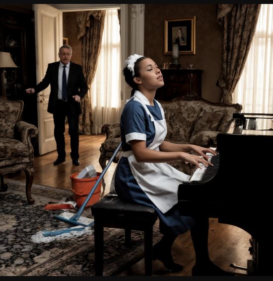 Un miliardario glaciale sorprende la cameriera al pianoforte: ciò che fa dopo lascia tutti senza parole