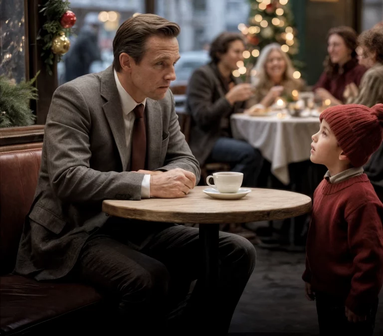 “Il CEO era convinto che avrebbe passato il Natale in completa solitudine—finché la voce gentile di un bambino gli sussurrò: «Ti va di cenare con noi?»”