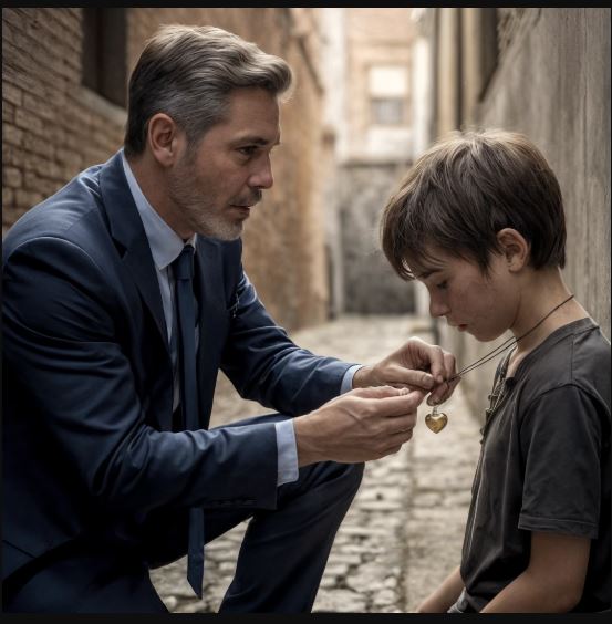 Il miliardario riconobbe al collo di un ragazzino povero la sua collana sparita da anni. Quello che fece subito dopo lasciò tutti senza fiato…