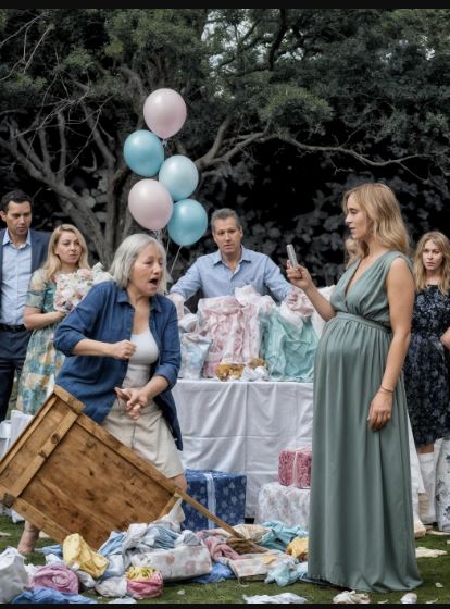 Baby shower da incubo: mia suocera voleva imporre il nome… poi ha distrutto tutti i regali. Ma io avevo un video segreto — e dieci minuti dopo è arrivata la polizia.