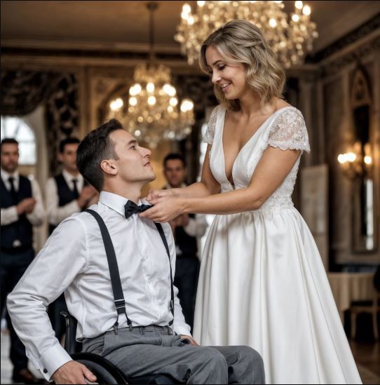 “Ho sposato un ragazzo sulla sedia a rotelle: gli invitati mi fissavano con compassione… ma a metà cerimonia è accaduto l’impensabile.”