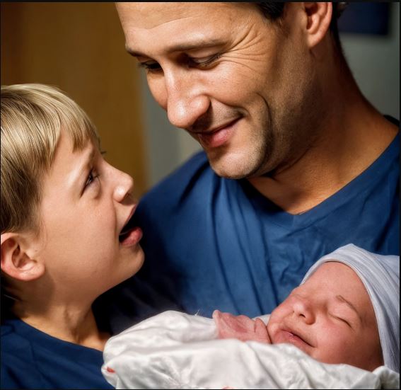 «Salvate mia moglie», implorò con la voce spezzata. Il neonato arrivò in un silenzio irreale, adagiato tra le braccia del fratellino per un ultimo saluto che spezzava il cuore. «Ci penso io a te», gli sussurrò all’orecchio… poi, all’improvviso, un vagito squarciò la stanza. Sembrava un prodigio — finché un test del DNA non portò a galla una verità pronta a fare a pezzi l’intera famiglia.