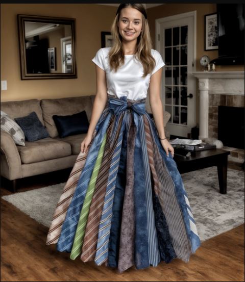 «Mia matrigna mi ha distrutto la gonna che avevo cucito con le cravatte di mio padre scomparso… e quella notte la vita le ha presentato il conto.»