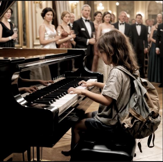 «Posso suonare per un piatto caldo?» La sera in cui una dodicenne affamata si mise al pianoforte e zittì una sala piena di milionari…