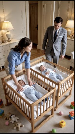 Il padre milionario non riusciva a far smettere di piangere i suoi gemelli… finché la nuova tata non fece un gesto imprevedibile che lasciò tutti senza parole.