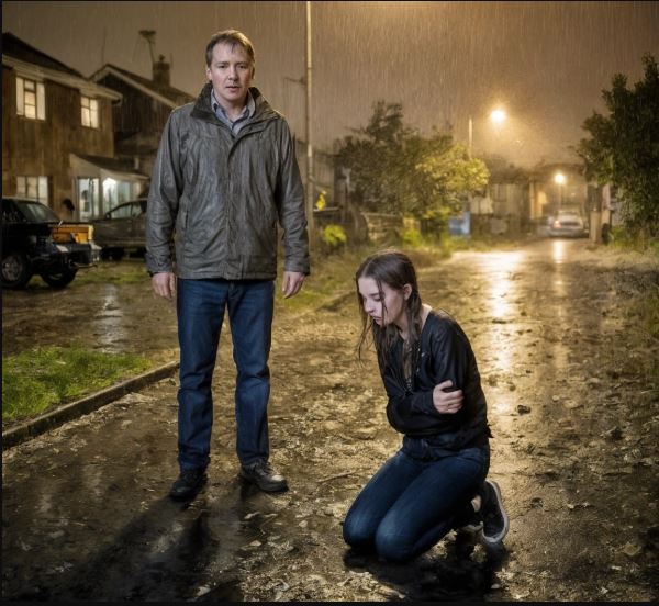 Ho trovato mia figlia in ginocchio sotto la pioggia: suo marito la “puniva” per un vestito nuovo. Da dentro, lui e la sua famiglia ridevano. L’ho rialzata, ho sfondato la porta e ho pronunciato cinque parole che non avrebbero mai scordato.