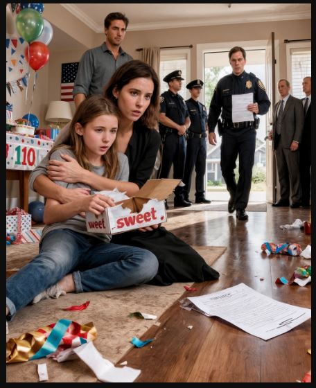 All’undicesimo compleanno di mia figlia, scartò il “gentile” regalo di mia suocera… e un attimo dopo crollò tra le mie braccia. Mio marito la trascinò di corsa in ospedale, ma quattro ore più tardi tornò a casa con cinque poliziotti.