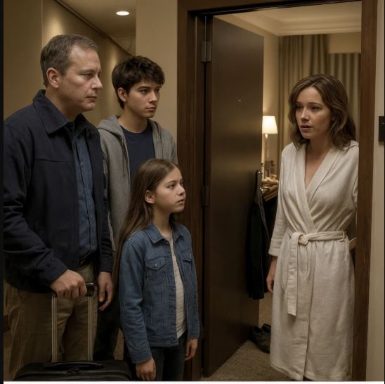 Siamo arrivati in volo con i bambini per sorprendere mia moglie… ma appena varcata la soglia della sua camera, la sorpresa l’abbiamo ricevuta noi.