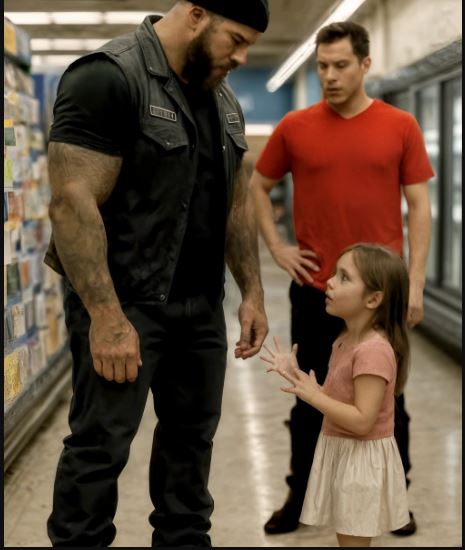 La bambina di sei anni, senza voce, si getta tra le braccia di un gigantesco motociclista al Walmart: i suoi gesti disperati lasciano tutti senza fiato.