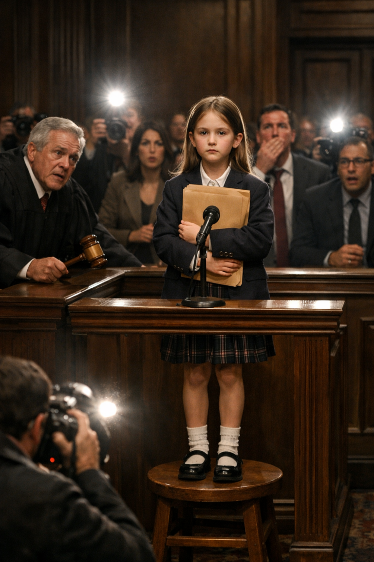 “Sono l’avvocato di mia madre.” L’aula ha sorriso con sufficienza — finché una bambina di nove anni ha rivelato le prove che hanno distrutto un’istituzione da miliardi di dollari