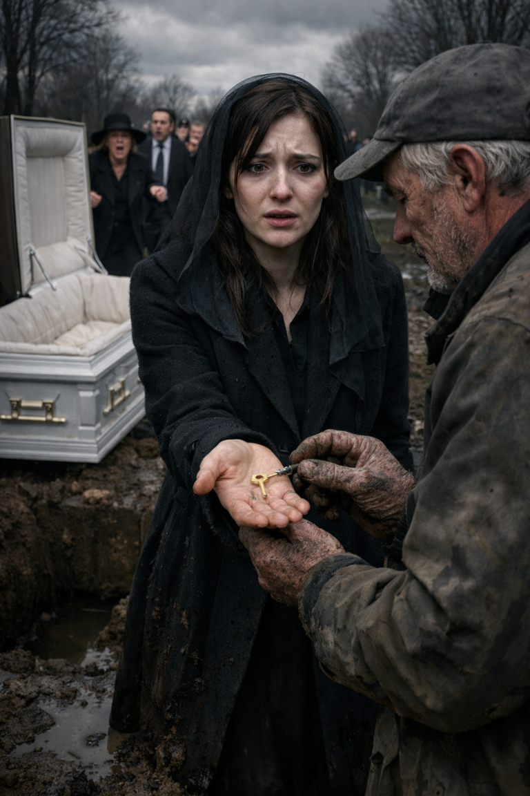 Al funerale di mia madre, il custode mi tirò da parte in silenzio e mormorò: “Signorina, sua madre mi ha pagato per calare una bara vuota nella terra.” Pensavo stesse scherzando