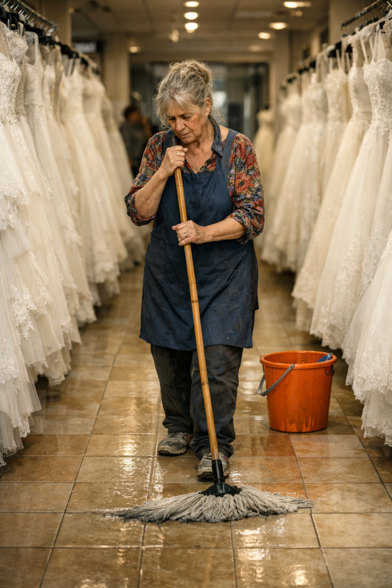 La mia fidanzata ha cacciato una donna delle pulizie di 60 anni fuori da una boutique da sposa senza sapere che era mia madre – Le mie ultime parole sono arrivate all’altare due giorni dopo