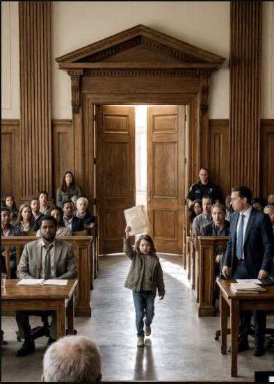Un padre viene accusato ingiustamente di frode. Proprio mentre il pubblico ministero chiede 15 anni di carcere, sua figlia di soli 7 anni entra in aula e pronuncia parole che gelano tutti: «Lasciate libero il mio papà… e io vi dirò la verità». Nelle sue mani stringe una cartella segreta che ribalta il processo.