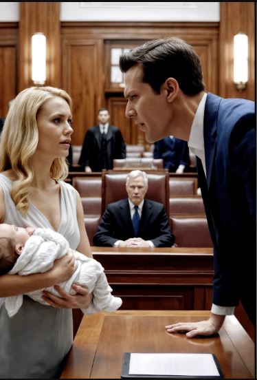 All’udienza per il divorzio, mio marito mi indicò con nostro figlio in braccio e disse: «Portati via tuo figlio»… ma quando il giudice rivelò la mia eredità, in aula calò il gelo.