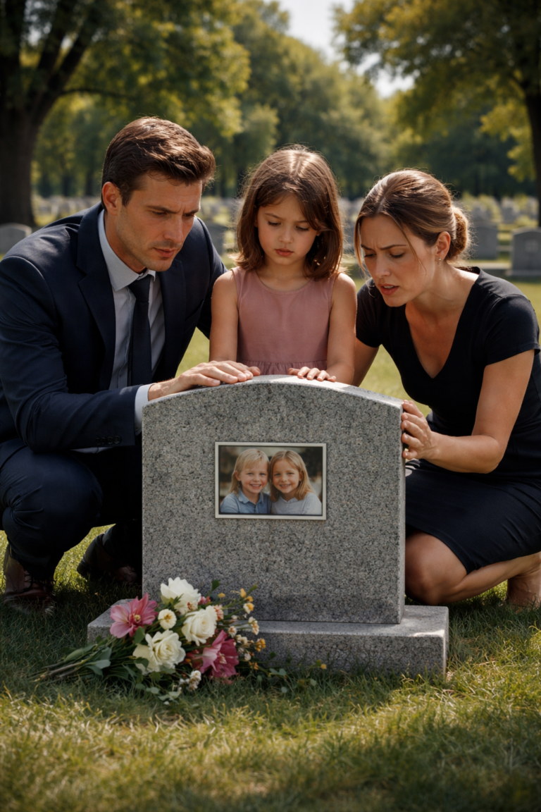 “Signora, quei gemelli vivono con me.” — Una bambina di 10 anni ha interrotto la visita di una madre alla tomba dei suoi figli… e ha lentamente rivelato il piano accuratamente nascosto che li aveva portati via tre anni prima