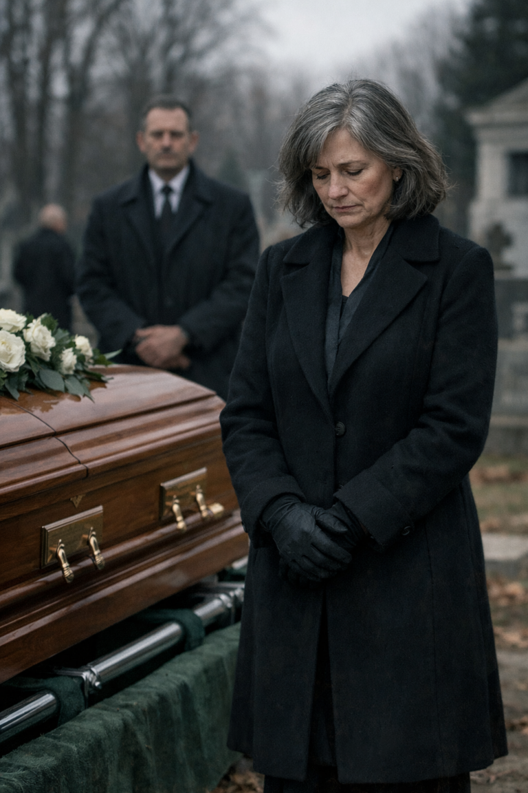 “Ho seppellito mio marito da sola mentre i nostri figli festeggiavano altrove — All’alba, ho preso una decisione che ha scosso tutti loro”