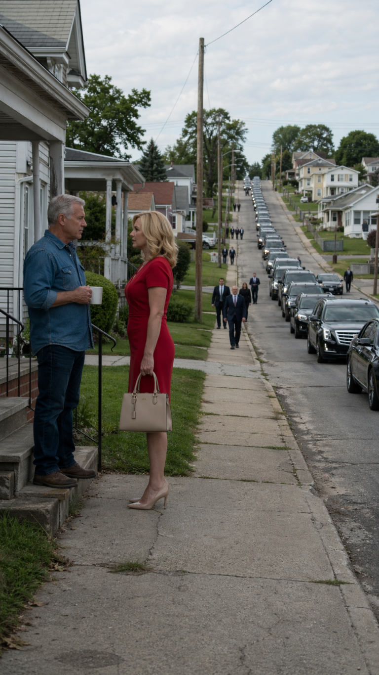 Un papà single ha aiutato uno sconosciuto in difficoltà e il giorno dopo la sua strada si è riempita di auto di lusso