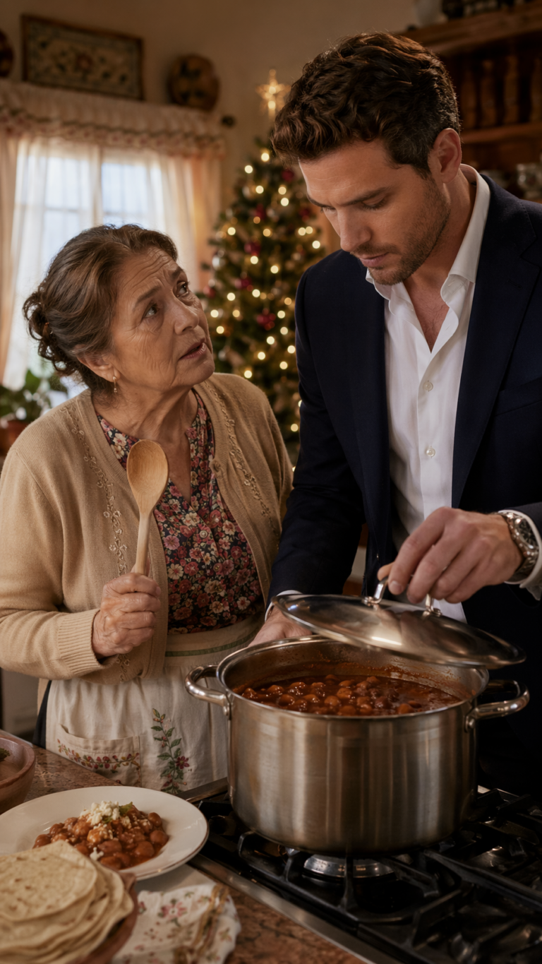 Tuo figlio milionario guarda la tua pentola di fagioli e chiede: «Dove sono i 3.000 dollari che ti mando ogni mese?»—E in quel momento, il Natale si trasforma in resa dei conti