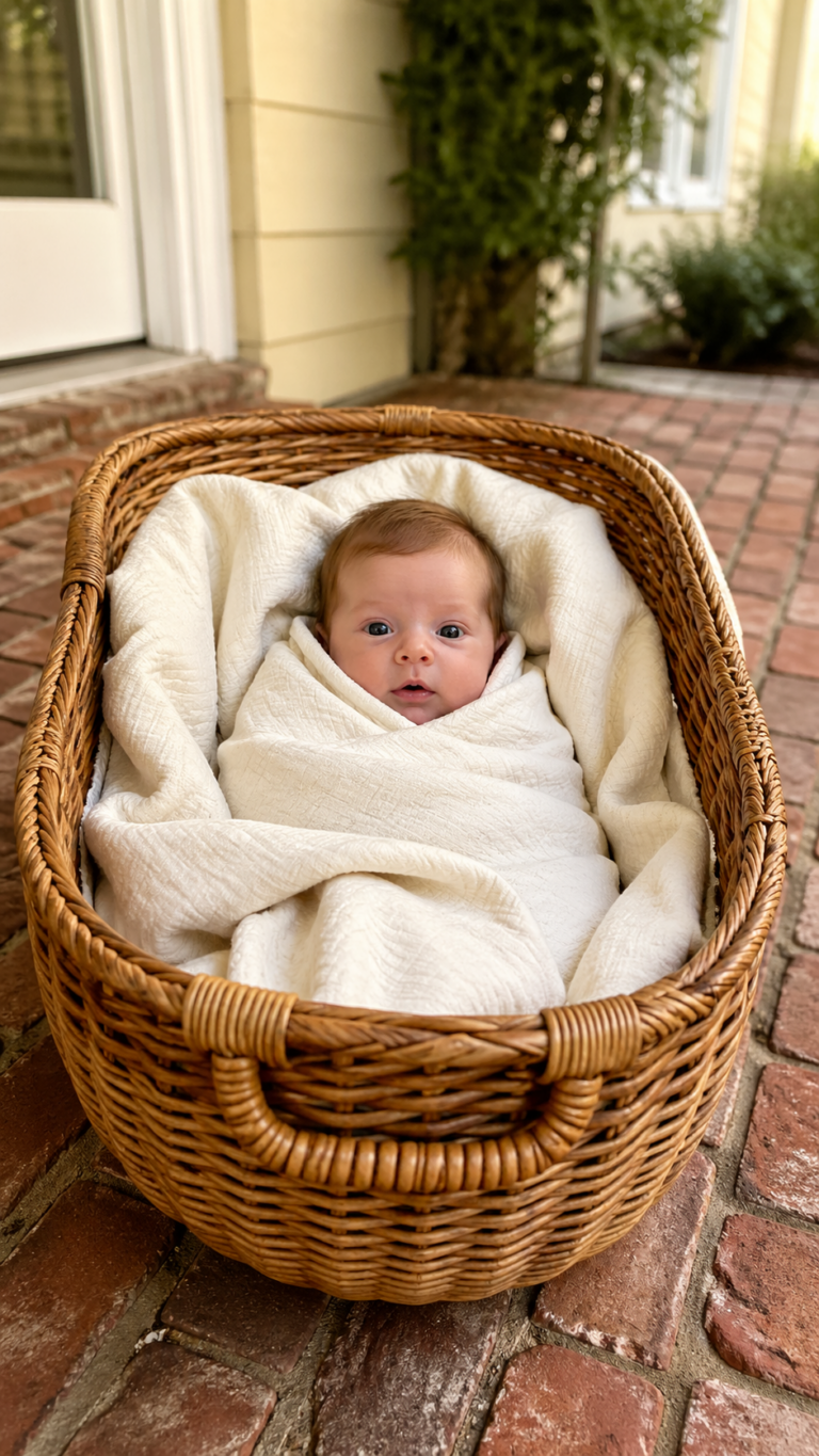 Ho trovato un bambino avvolto nella giacca di jeans della mia figlia scomparsa sulla mia veranda – Il biglietto agghiacciante che ho tirato fuori dalla tasca mi ha fatto iniziare a tremare le mani