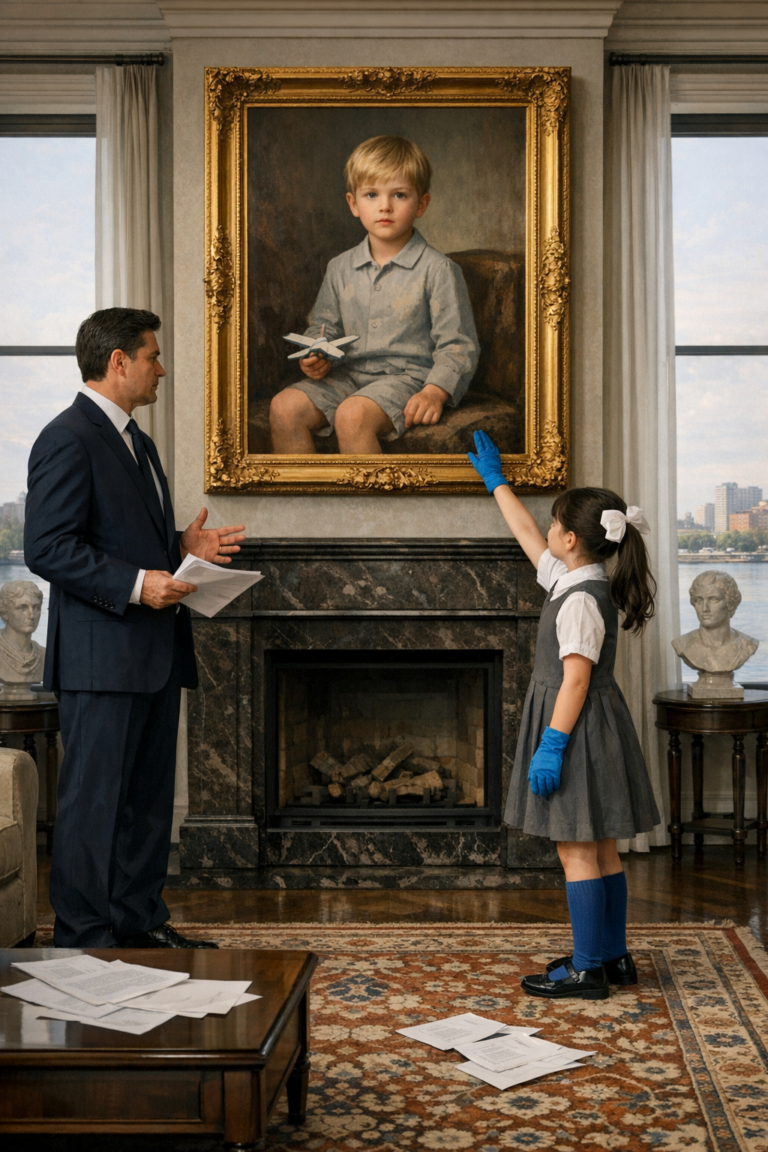 “Stavo pulendo l’attico di un miliardario — poi ho riconosciuto il bambino nel ritratto”