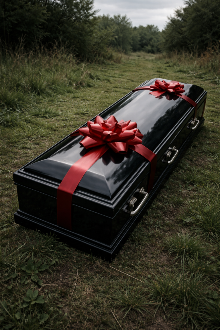 Una bara con un fiocco regalo è stata portata al nostro matrimonio durante la cerimonia — sono quasi svenuta quando si è aperta