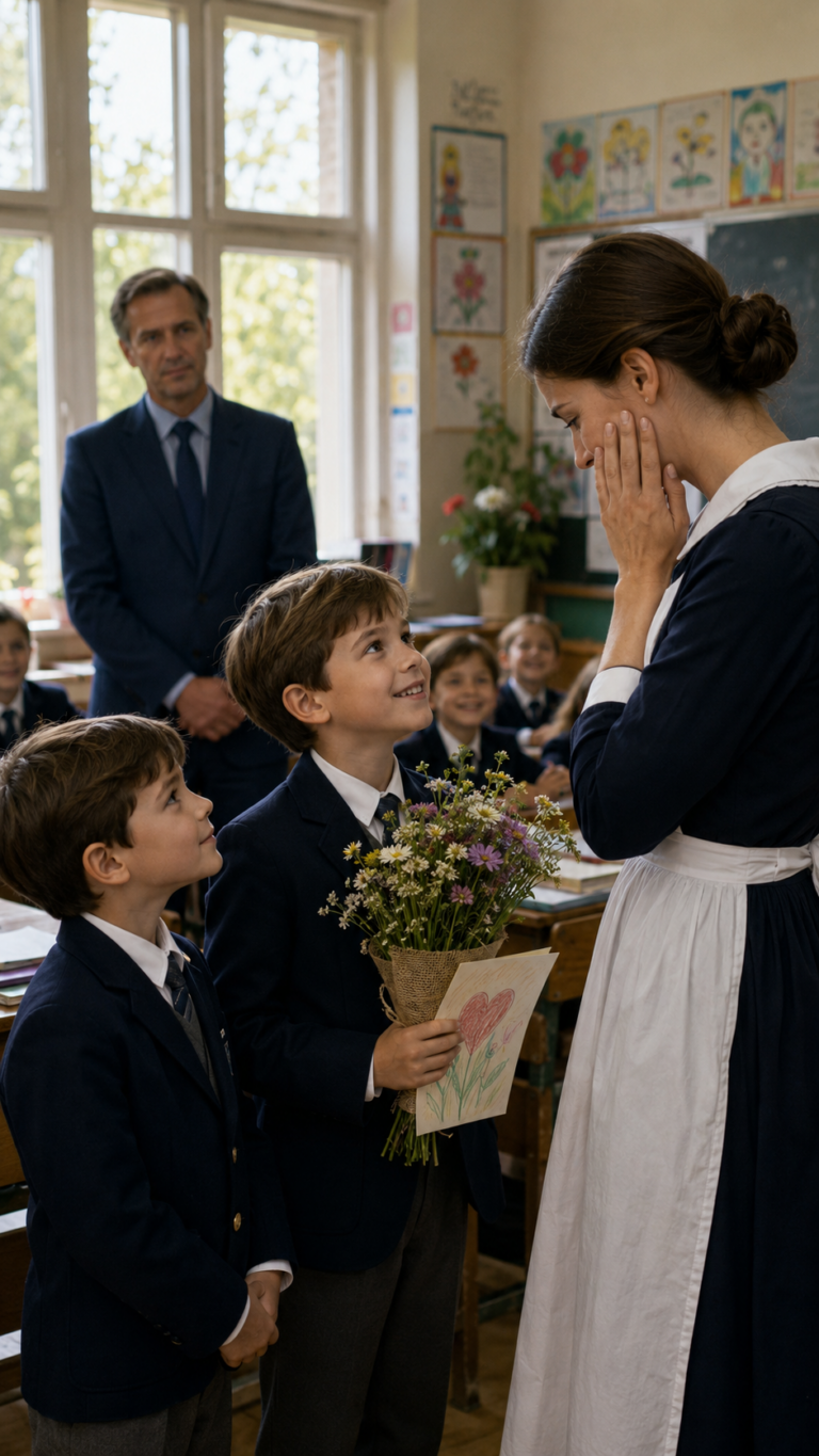 Il miliardario visita la scuola dei suoi figli nel giorno della Festa della Mamma—ma si blocca quando scopre chi i bambini chiamano ‘mamma’