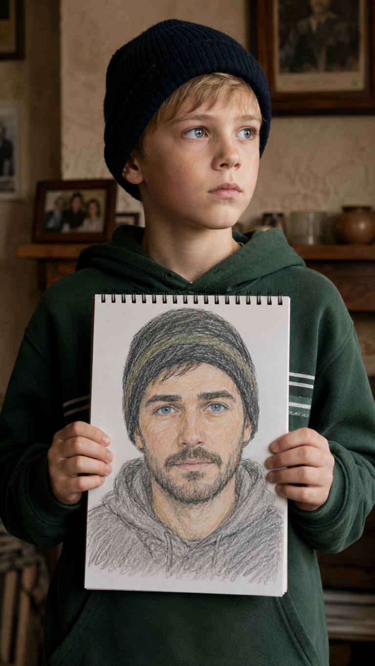 Mio figlio continuava a disegnare lo stesso uomo – Un giorno ha bussato alla nostra porta