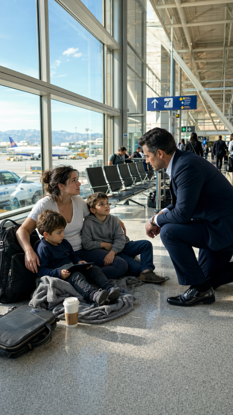 Un ricco proprietario di hotel nota due bambini in un aeroporto—e i loro volti rivelano una verità che lo fa crollare e cambia tutto