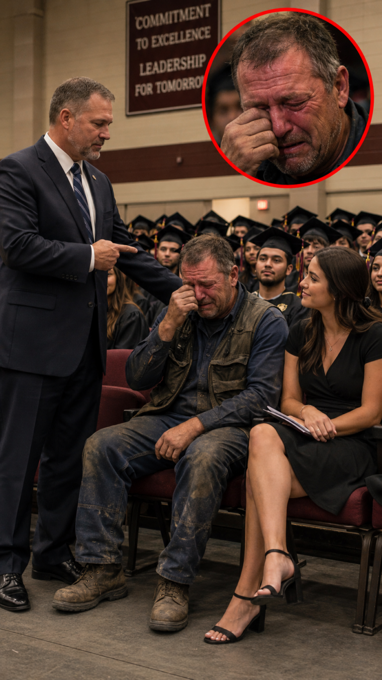 Nessuno si aspettava che il preside fermasse la cerimonia di consegna dei diplomi per un padre in ritardo: quello che disse dopo lasciò tutta la sala senza parole