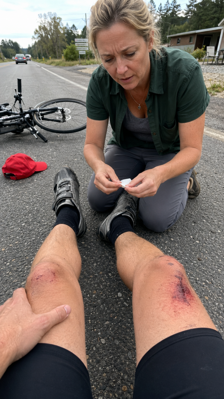 Uno sconosciuto mi ha aiutato dopo che sono caduto dalla bici e sono crollato – Quando sono tornato a casa e mi sono tolto il cappello, ho trovato la foto della mia figlia scomparsa e un biglietto.