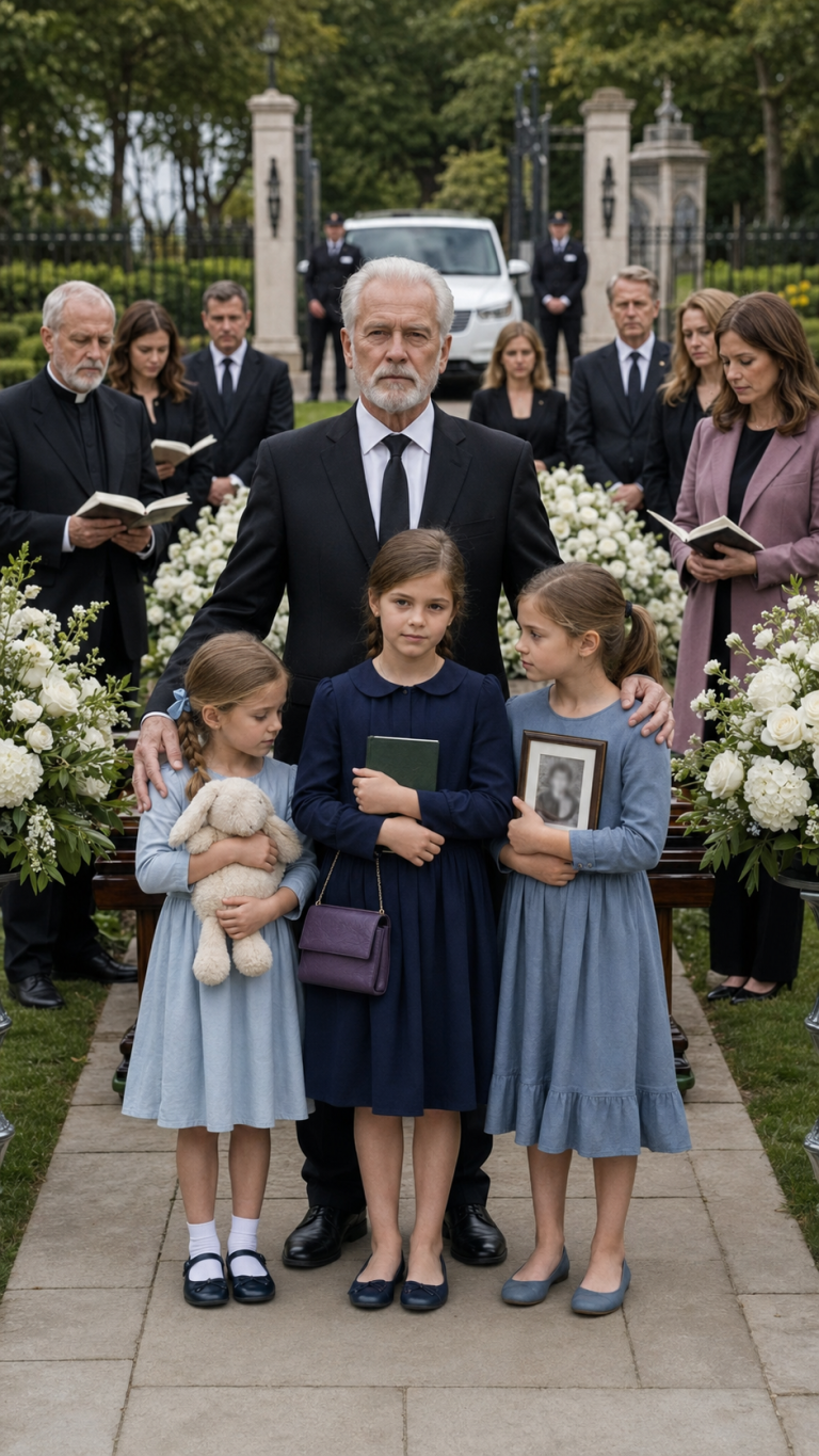 Al funerale di mia figlia, mio genero indicò le sue tre bambine—12, 9 e 6 anni—e annunciò: “Andranno in affidamento familiare.”