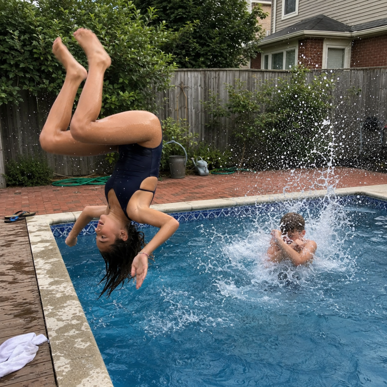 La mia vicina continuava a lasciare che i suoi figli usassero la mia piscina – Un giorno, le ho insegnato una lezione che non avrebbe dimenticato