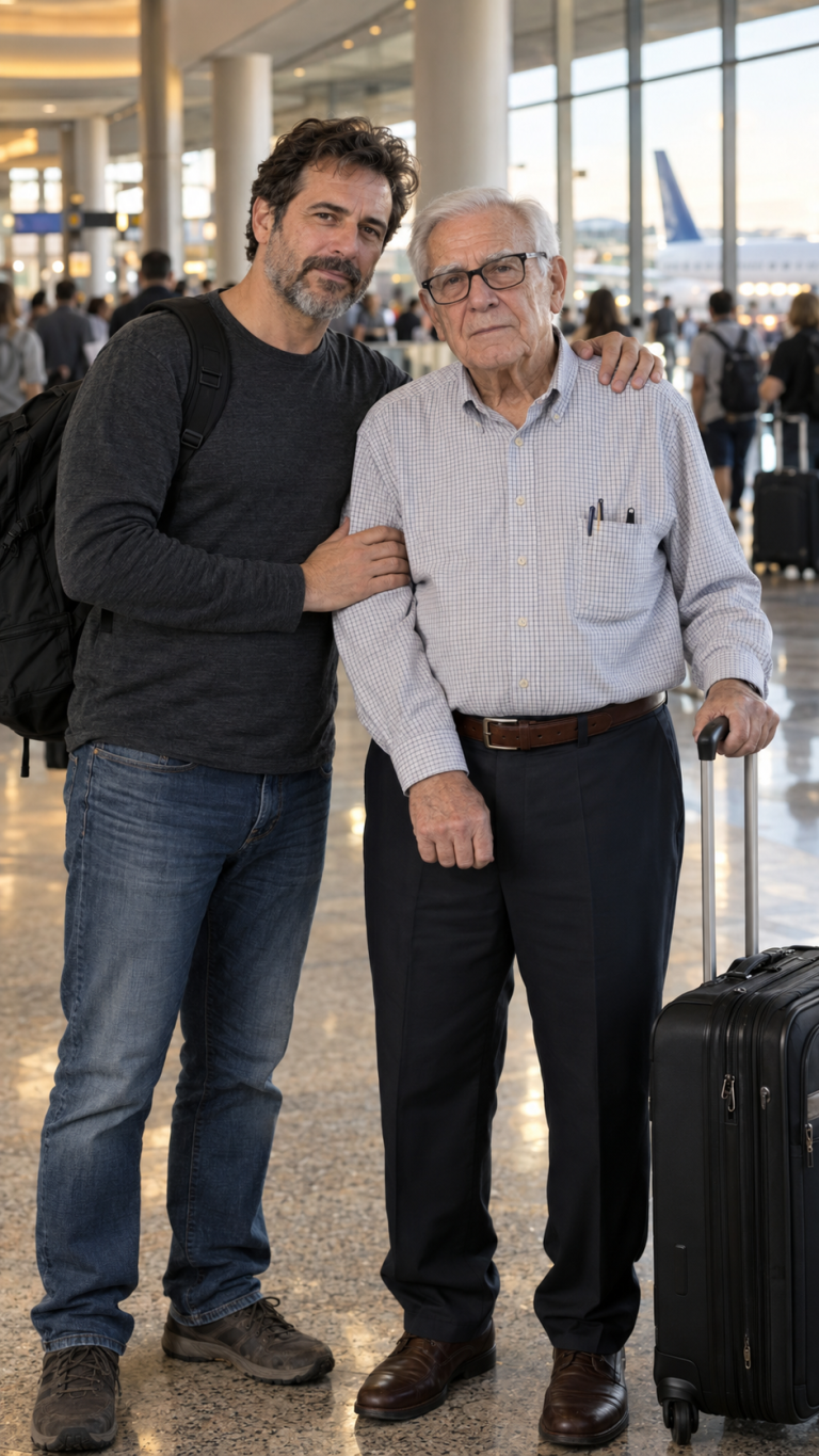 All’aeroporto, ho deciso di aiutare un uomo anziano, ma inaspettatamente lui ha preso il mio telefono e ha chiamato la polizia… Quando ho sentito cosa esattamente aveva detto loro su di me, sono letteralmente rimasto paralizzato sul posto.